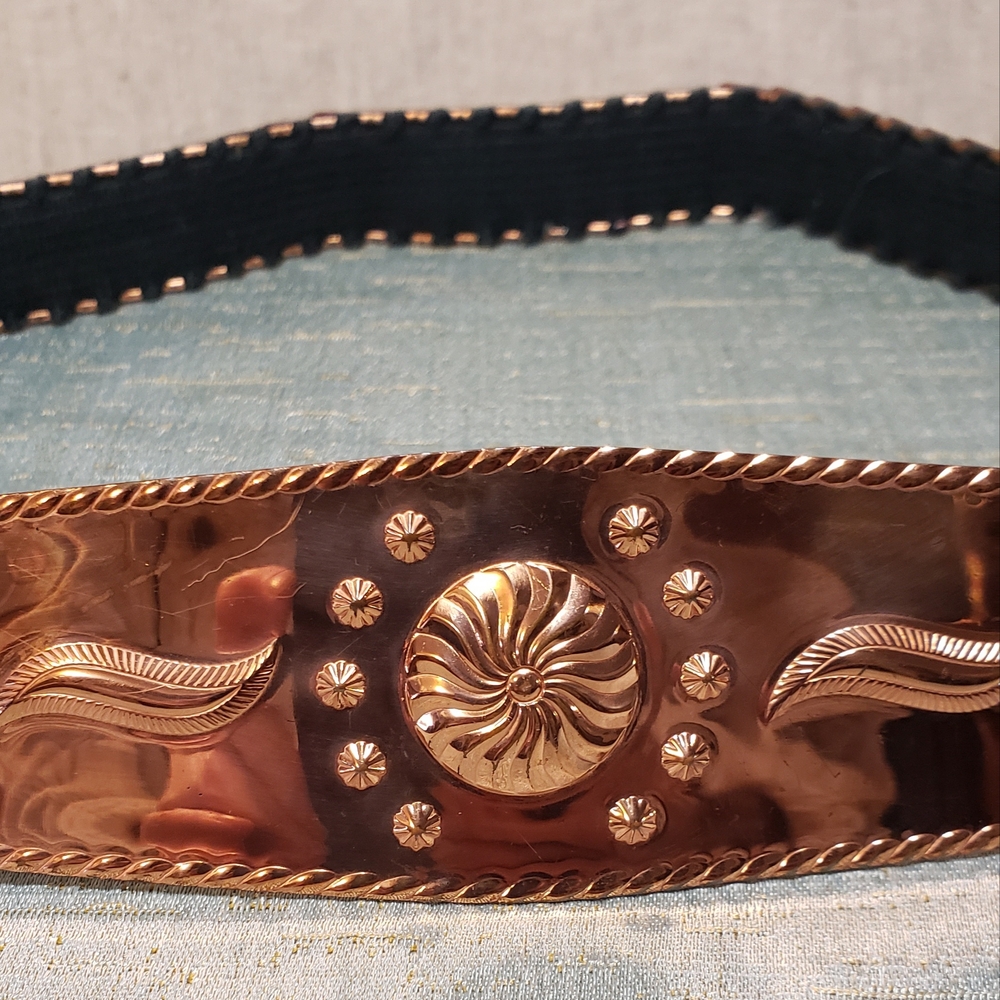 Vintage Copper Metal Boho Belt
